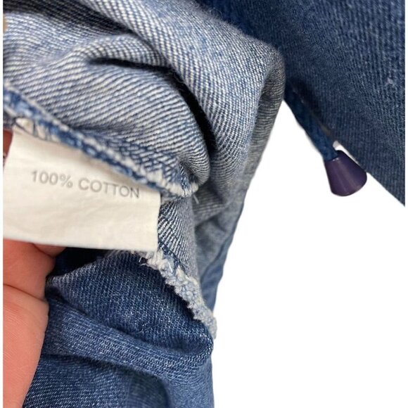 Lee Valley Ireland Men's Blue Denim Pullover Jacket Zipper Pockets Drawstring L - Picture 11 of 13